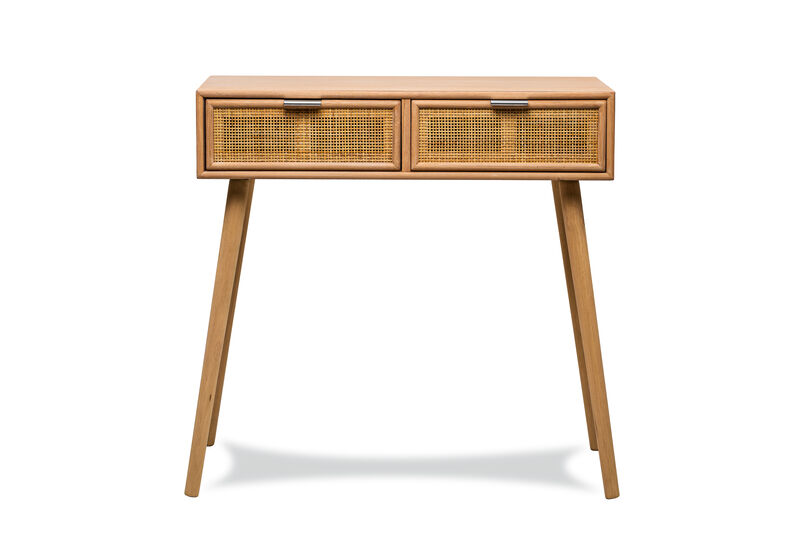 Scandinavian Wooden Console Table with 2 Drawers