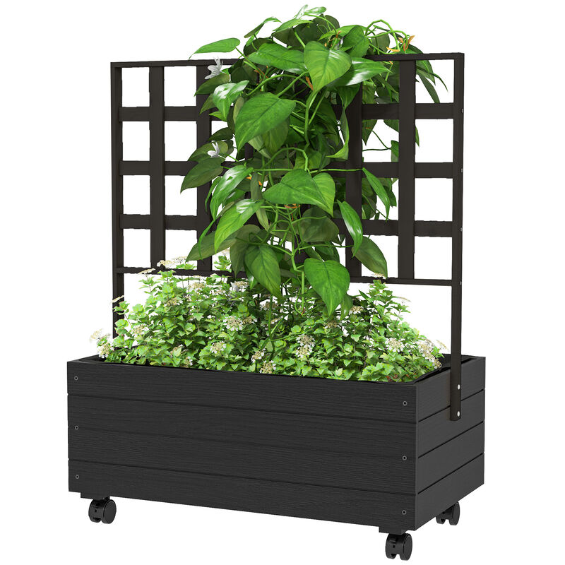 Hivvago Portable Raised Garden Planter with Trellis image number 0