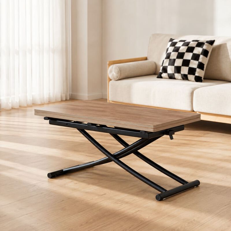 GOODSILO Multifunctional Adjustable Height Lifting Table Foldable Desktop for Home Office Dining Coffee Dressing Space Saving image number 2