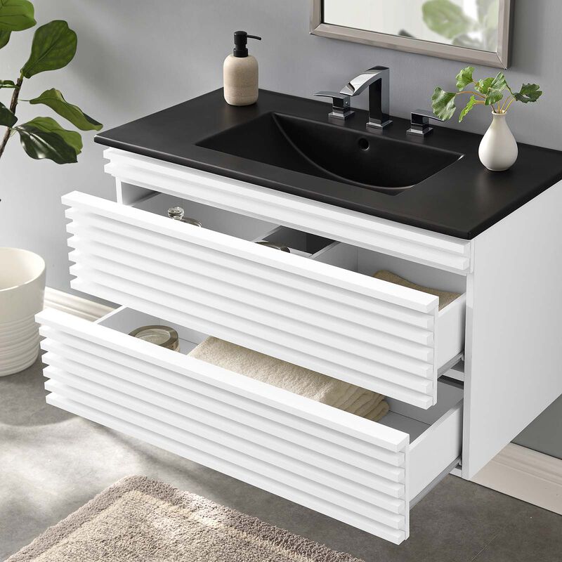Render 36" Wall-Mount Bathroom Vanity image number 1