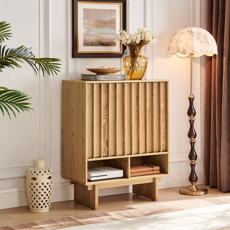 Harjas 3 Doors Mid Century Modern Buffet image number 1