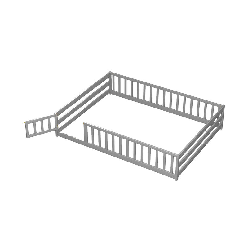 Full Platform Floor Bed with Full-Length Protective Guardrails image number 0