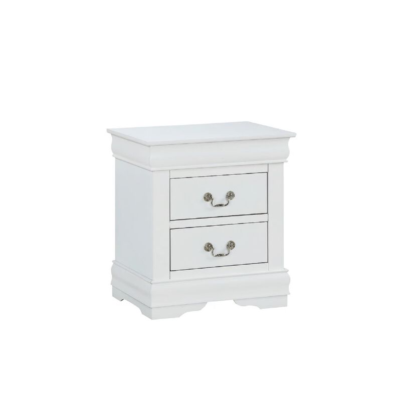 Streamdale Louis Philip Style Two-Drawer Nightstand with Rich Finish image number 4