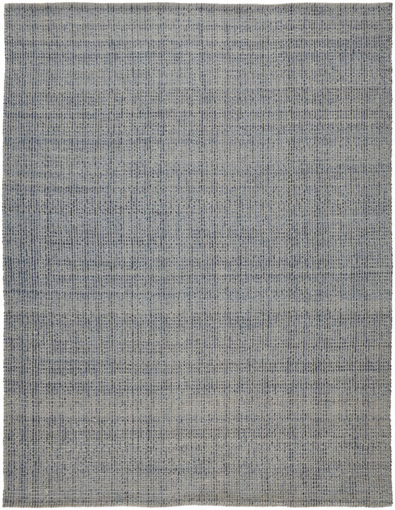 2 X 3 gray Ivory And Blue Hand Woven Area Rug