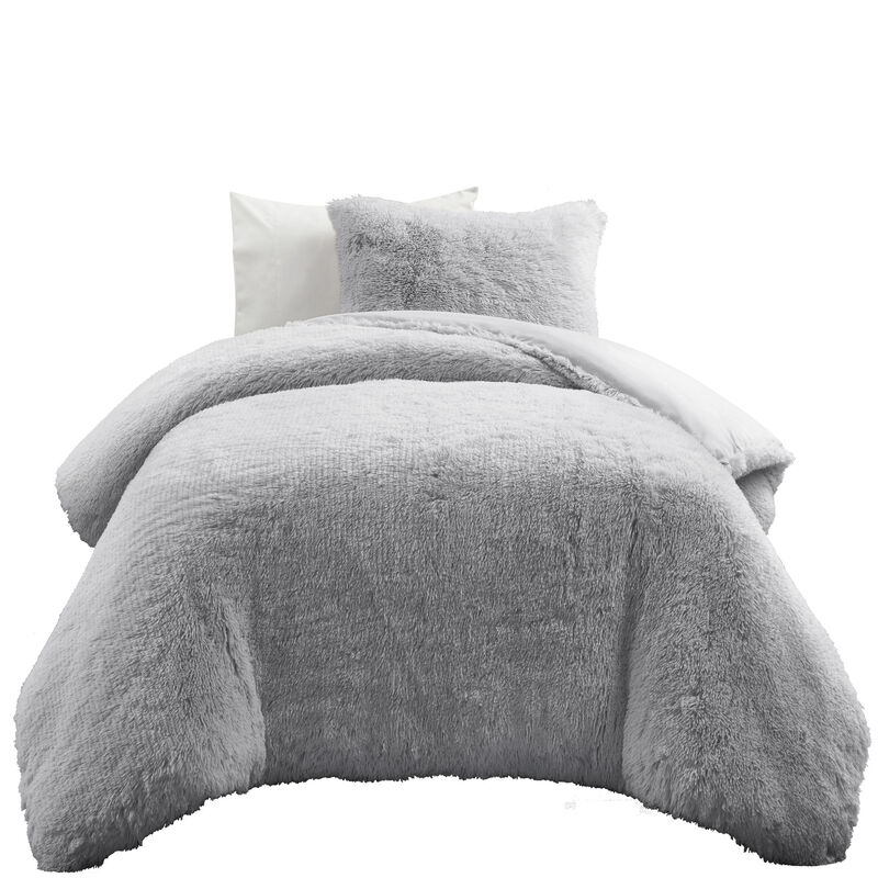 Emma Faux Fur Oversized Comforter 2-Pc Set image number 1