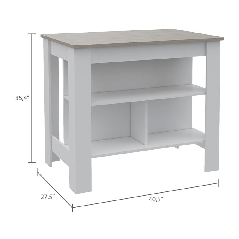 Streamdale Rockaway 3-Shelf Kitchen Island And Light image number 6
