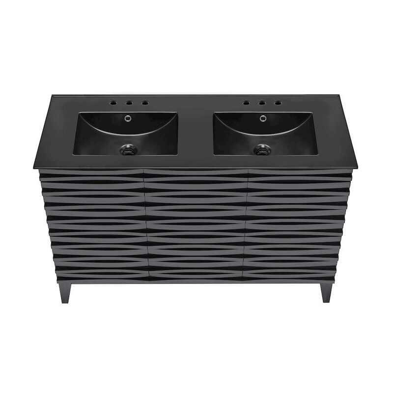 Cascade 48 in. Bathroom Vanity with 3-Hole Ceramic Sink Top image number 2