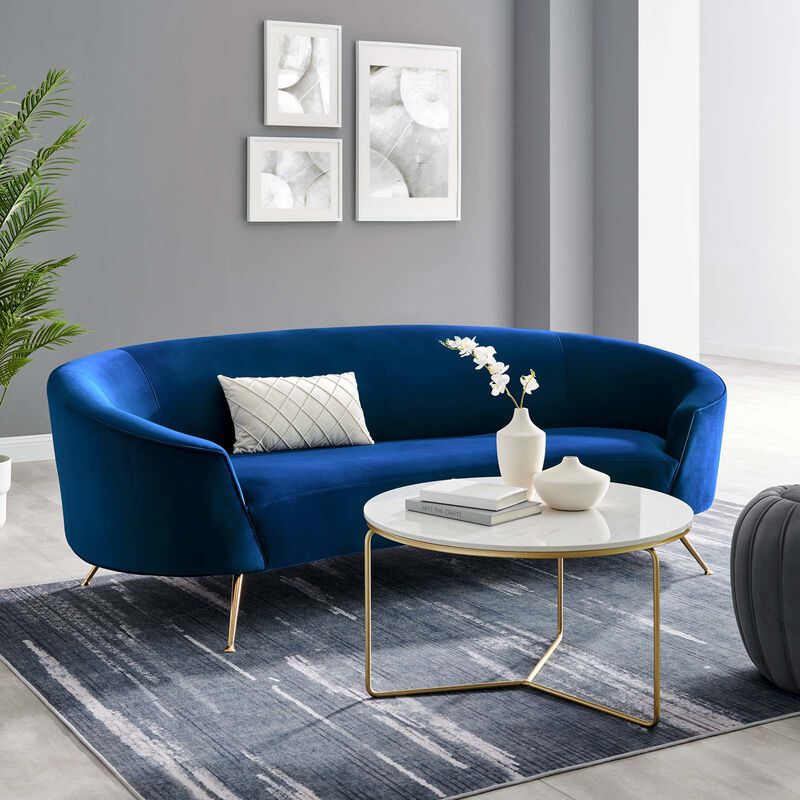 Marchesa Upholstered Performance Velvet Sofa image number 1