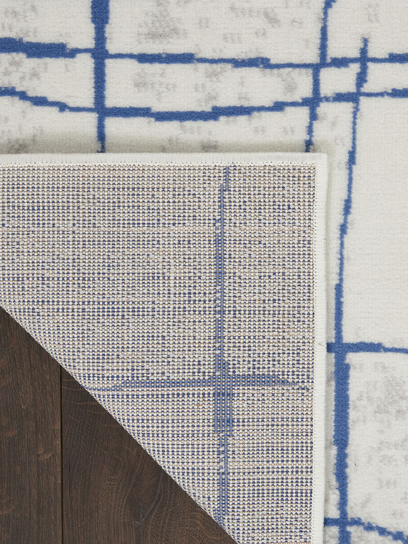 Whimsicle WHS09 Ivory/Blue 7' x 10' Rug image number 1