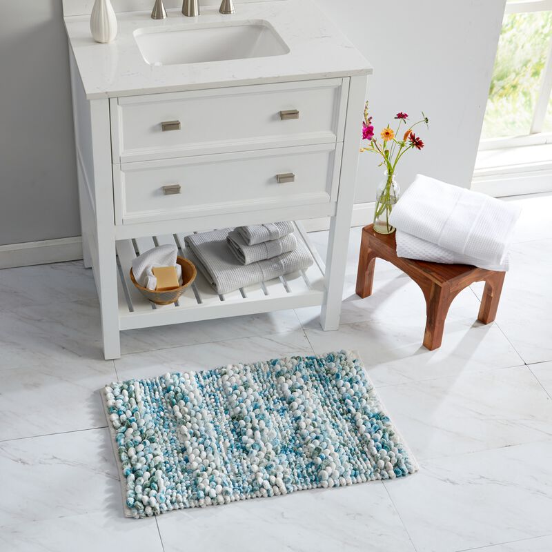 Market & Place Microfiber Textured Plush Bath Rug