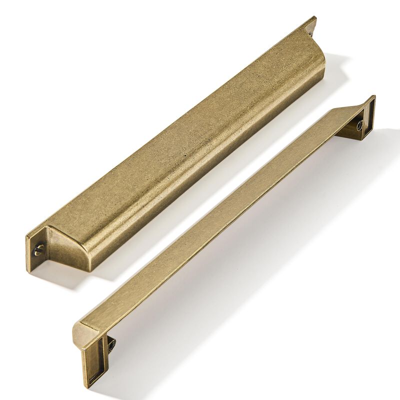 ZAUYX 10 Pack 7 Inch Center to Center Burnished Antique Brass Cabinet Cup Pulls Vintage Drawer Pulls Kitchen Hardware Aged Bronz