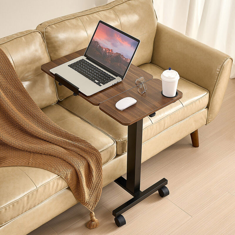 Height & Angle Adjustable Laptop Table &ndash; Flip Desktop Rolling Desk for Home or Office image number 5