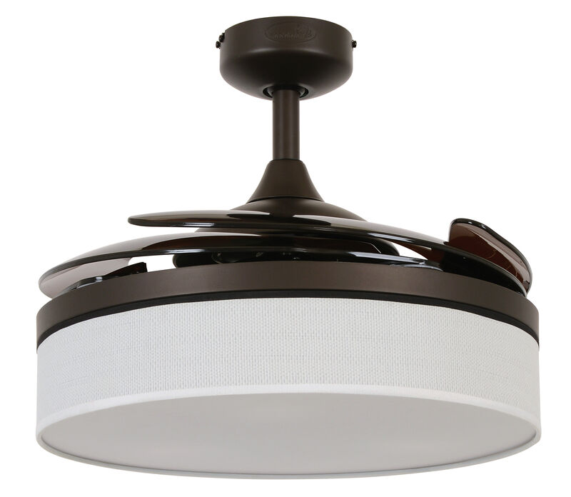 Fanaway Fraser 48" Retractable Blade Ceiling Fan with Light and Remote, Modern Fandelier Ceiling Fan, Patented Design Technology, Stronger Thicker Blades image number 2