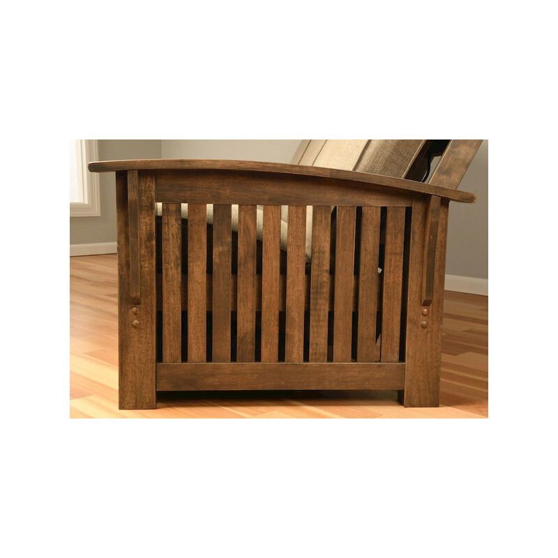 Washington Frame-Rustic Walnut Finish-Linen Aqua Mattress image number 3