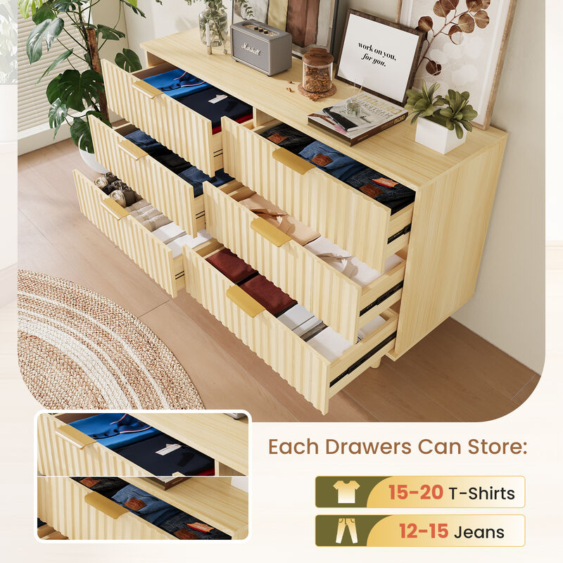 Klalse 6 Drawer Dresser image number 4