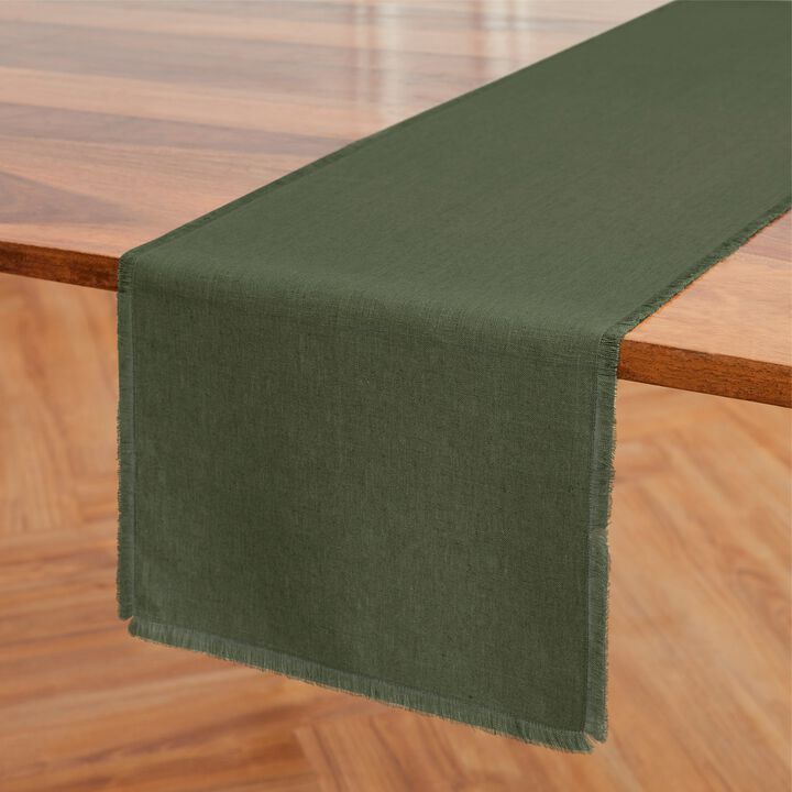 Linen Table Runner - Fringe