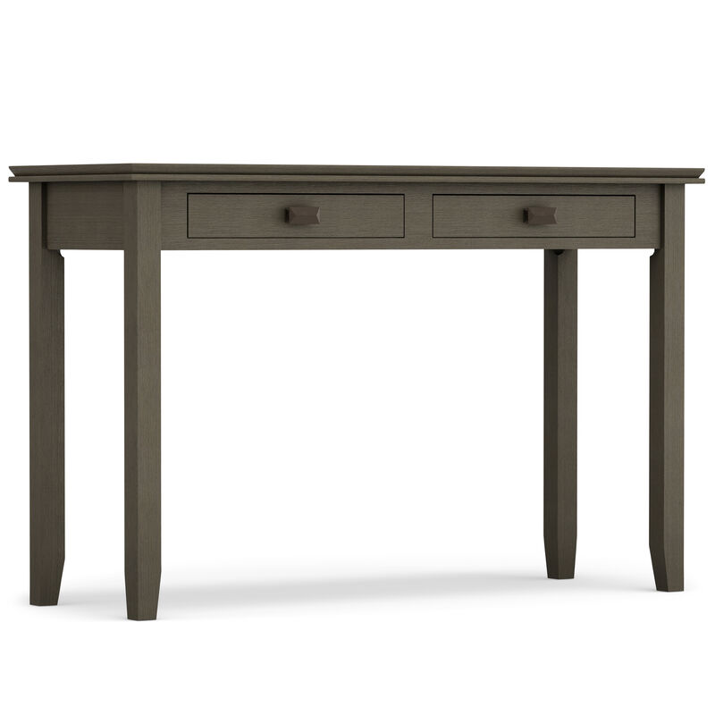 Artisan SOLID WOOD 46 inch Wide Transitional Console Sofa Table in Farmhouse Grey