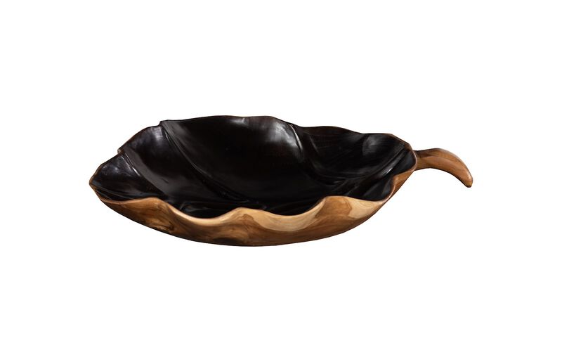 Leaf Bowl Natural and Black