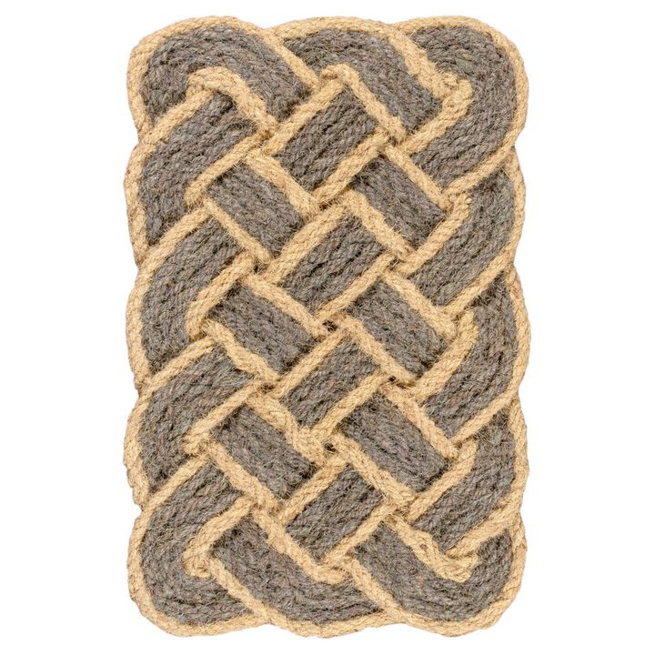 Maeve Classic Coastal Scalloped Basketweave Coir Indoor/Outdoor DoorMat
