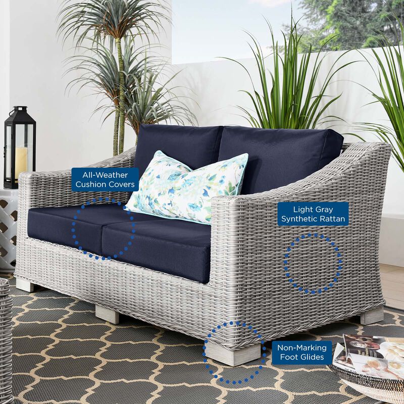 Modway - Conway Outdoor Patio Wicker Rattan Loveseat image number 8