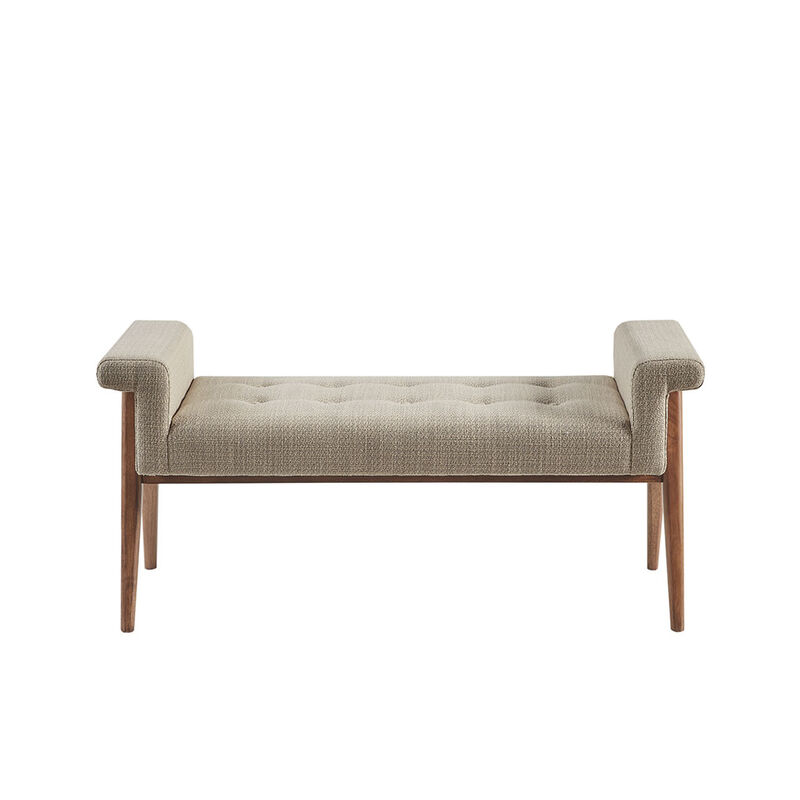Gracie Mills Jackson Upholstered Accent Bench with Button Tufted Seat
