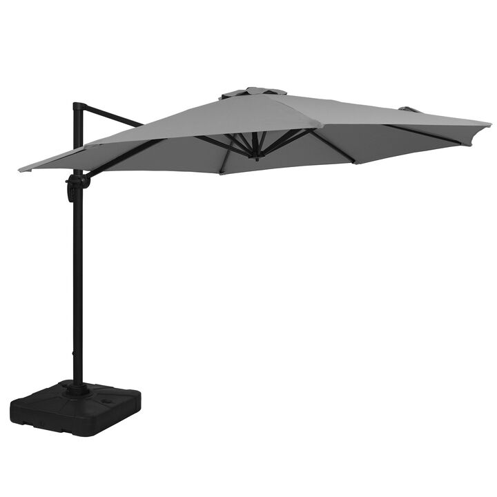 11-ft Cantilever Patio Umbrella with Base.
