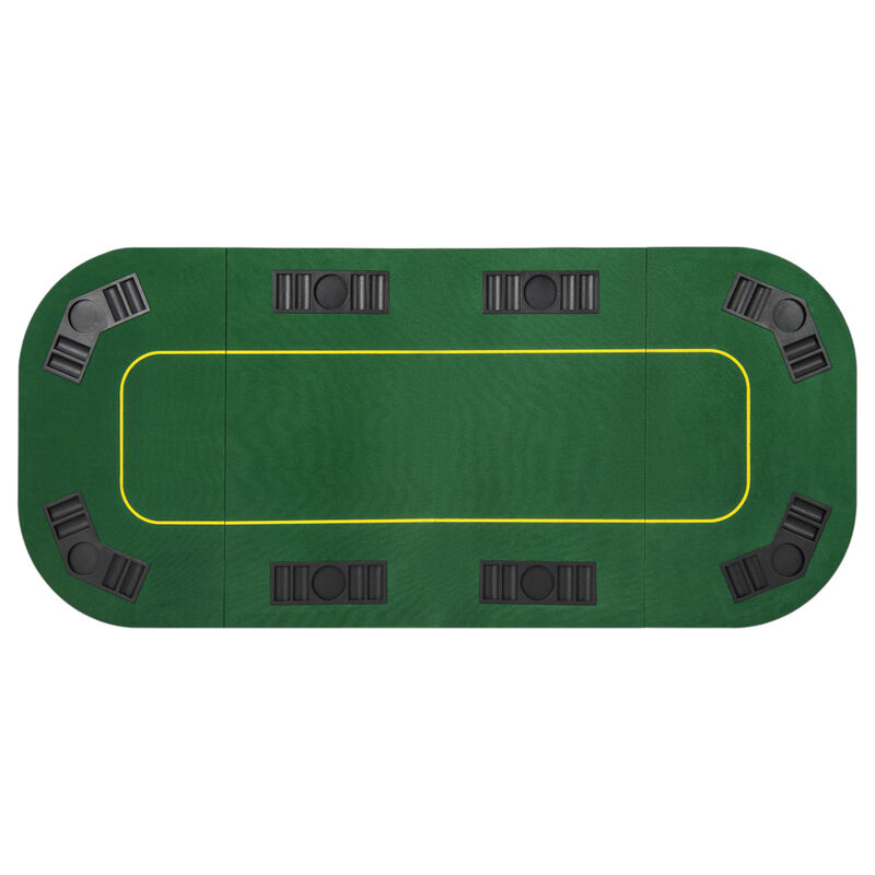 Foldable Poker Table Top for 8 Players with Cup Holders and Carrying Bag image number 0