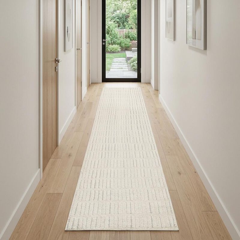 HomeRoots Geometric Runner Rug image number 1