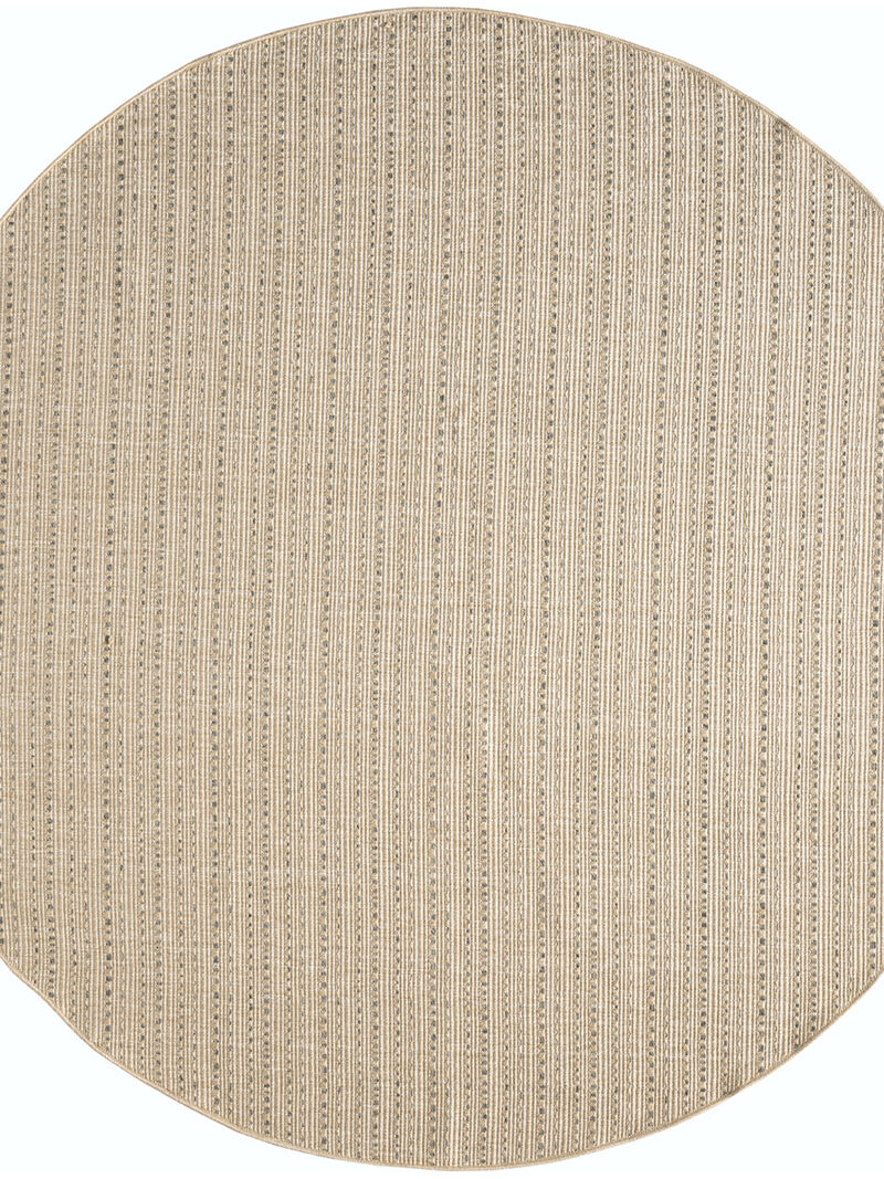 Tulum TLM01 Taupe 8' x Round Rug