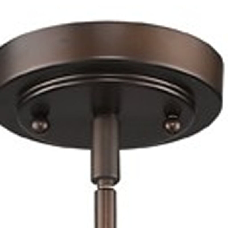 Hivvago Bronze Lantern Metal Dimmable Ceiling Light With Bronze Shades
