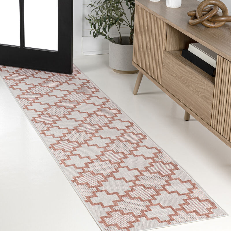 Cyrus Modern Geometric Tile Pattern Indoor/Outdoor Area Rug