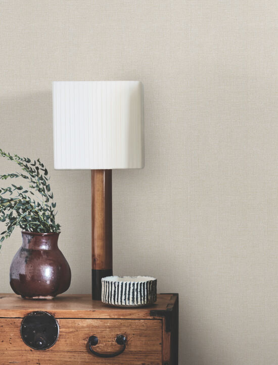 Hardy Linen Powder Sand Wallpaper (Set of 2)