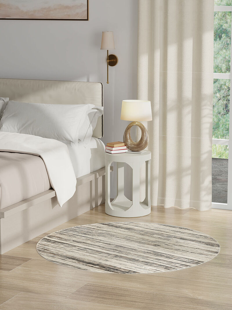 Serenity Home SRH03 Ivory/Beige 4' x Round Rug image number 6
