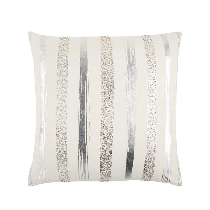 Decorative Solid Pearl Beaded Pillow &ndash; Soft Accent Cushion for Sofa, Bed, or Chair