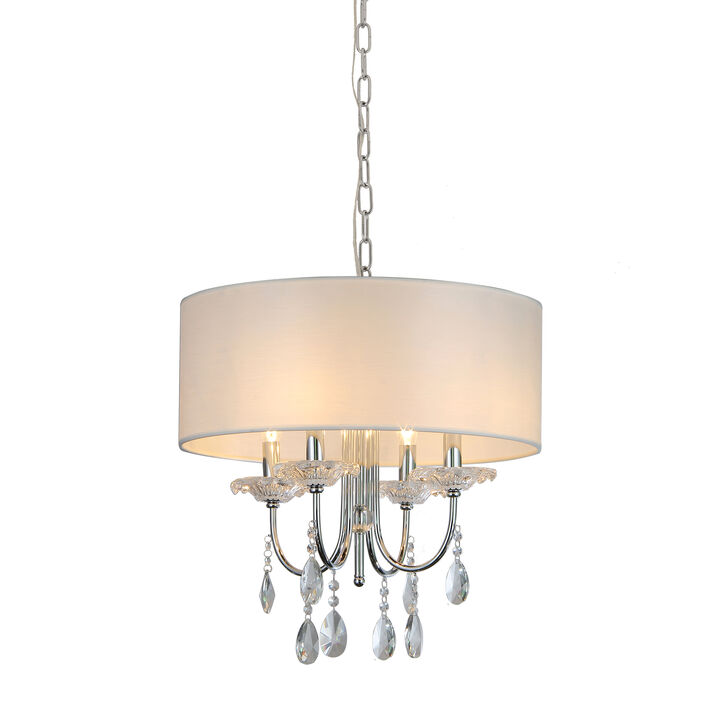 Pasargad Home Bizet Glass Detailed & Polished Chrome Chandelier
