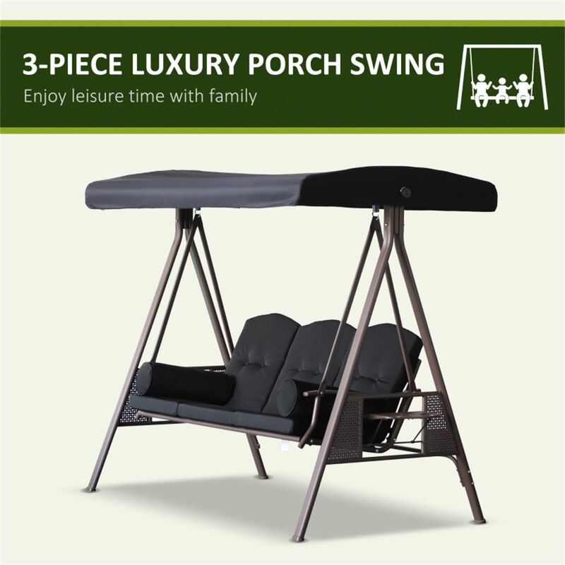 Comfortable Outdoor Swing Chair for Two with Sturdy Frame