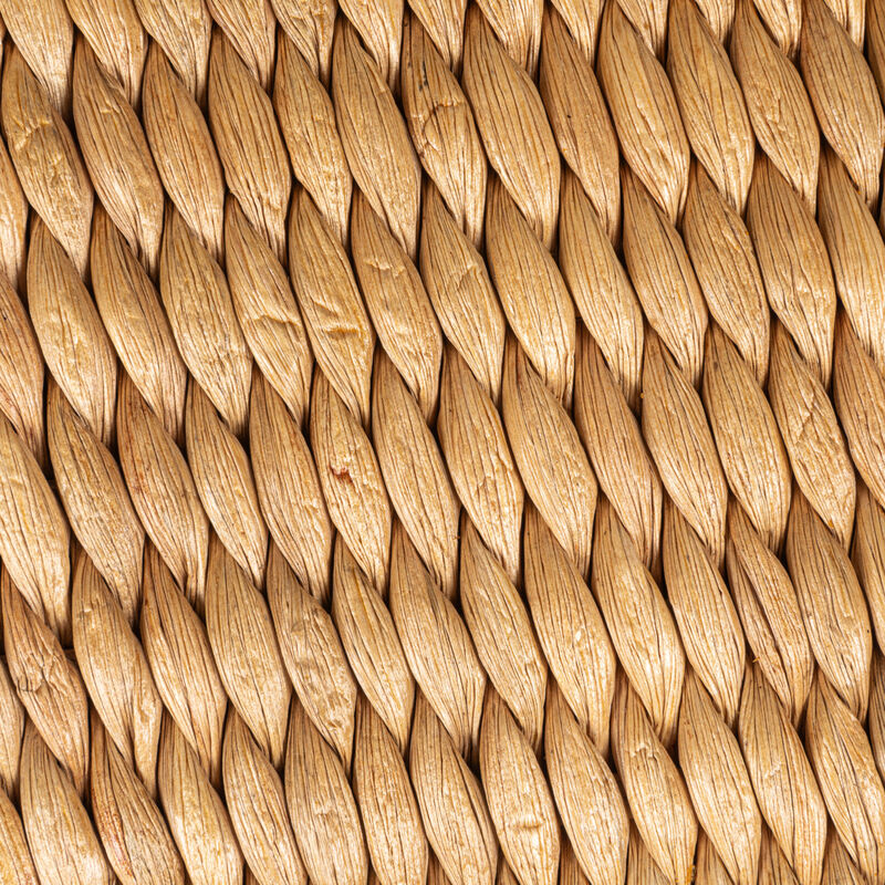 Woven Water Hyacinth Stool, Natural Finish image number 6