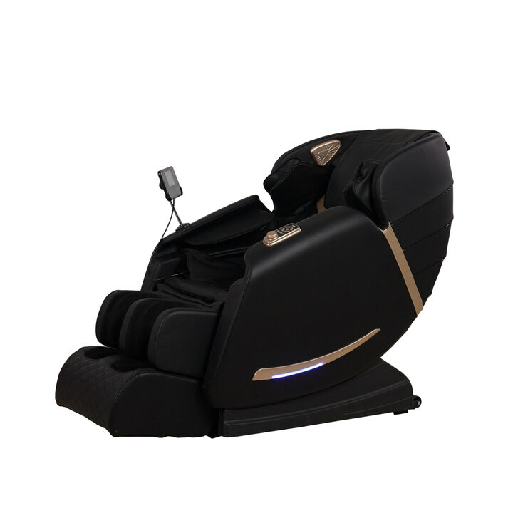 Full Body Massage Chair With Zero Gravity Recliner, with two control panel: Smart large screen & Rotary switch, spot kneading and Heating, Airbag coverage, Suitable for Home Office
