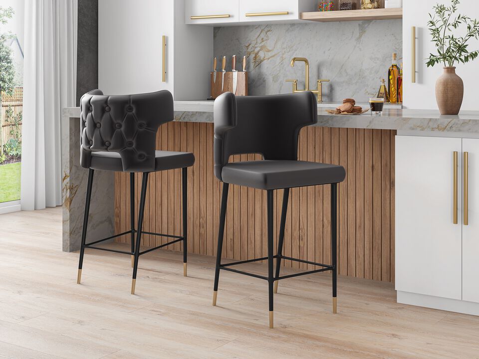 Holguin Gray Bar Stools (Set of 2)