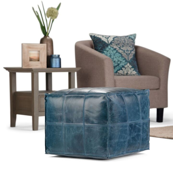Simpli Home Manning Square Pouf