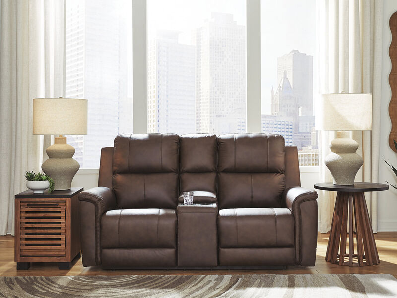 Beryton Power Reclining Loveseat with Console image number 1