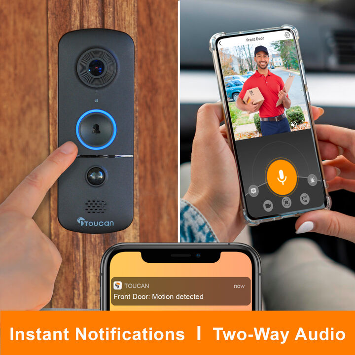 Toucan Wireless Video Doorbell with No Chime