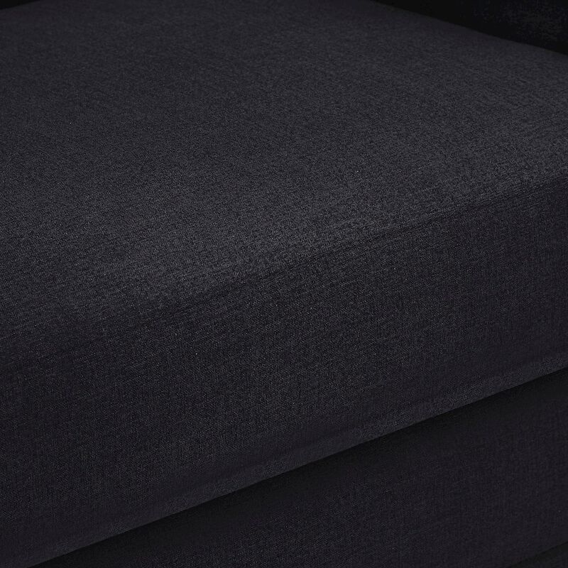 Meridian Furniture Kimora Black Linen Textured Fabric Loveseat