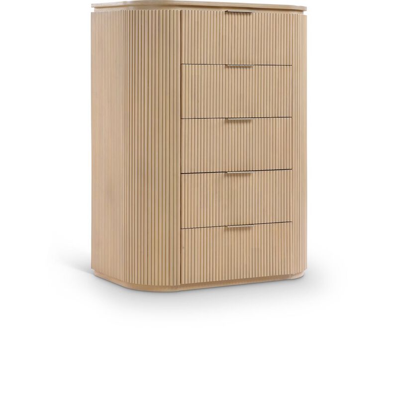 Meridian Furniture Astrid Solid Wood And Oak Veneer Chest