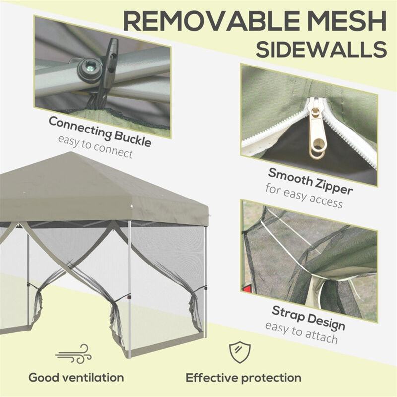 Portable Pop-Up Canopy Tent for Backyard and Beach Use