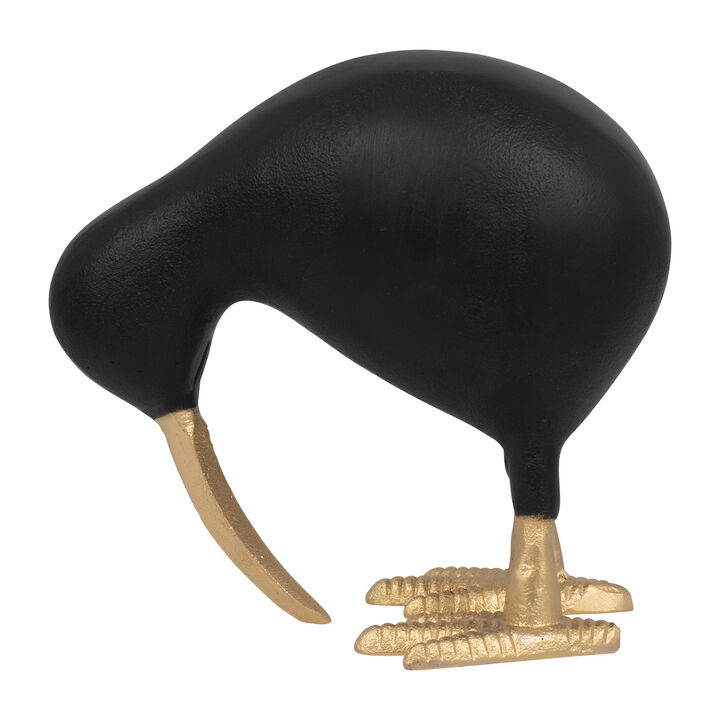 Metal 8" Kiwi Mom, Black/Gold