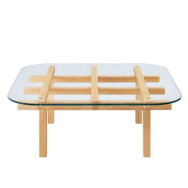 Isby 35 Inch Tempered Glass Coffee Table image number 3