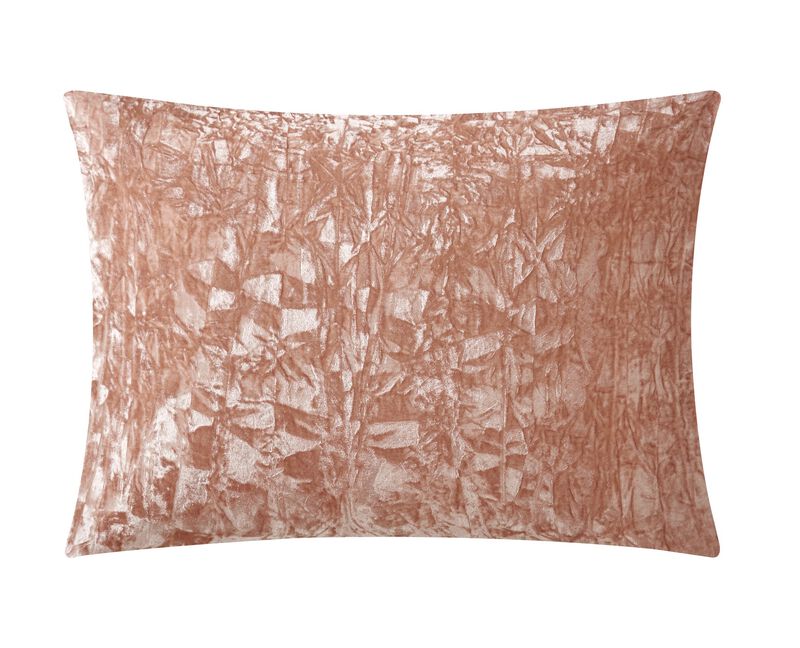 Chic Home Alianna Comforter Set Crinkle Crushed Velvet Bedding - Decorative Pillow Shams Included - 5-Piece - Queen 90x92", Blush image number 3
