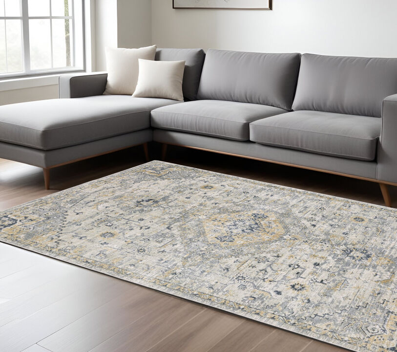 HomeRoots Medallion Hand Tufted Area Rug