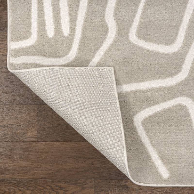 Alcina Modern Scandinavian Graphic Lines High-Low Area Rug